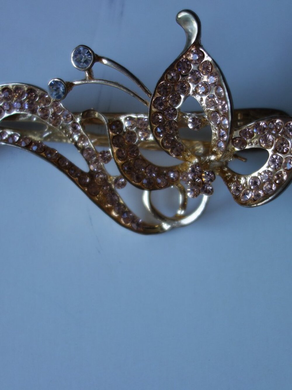 Floral Pattern Hair Clip Multi-Brown Color Vintage